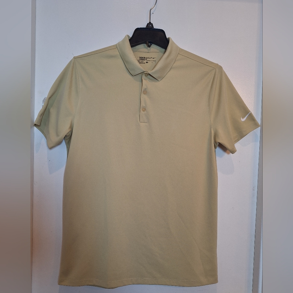 Nike Golf‎ Standard Fit Large Men's Polo Shirt Dri-Fit Lightweight Yellow